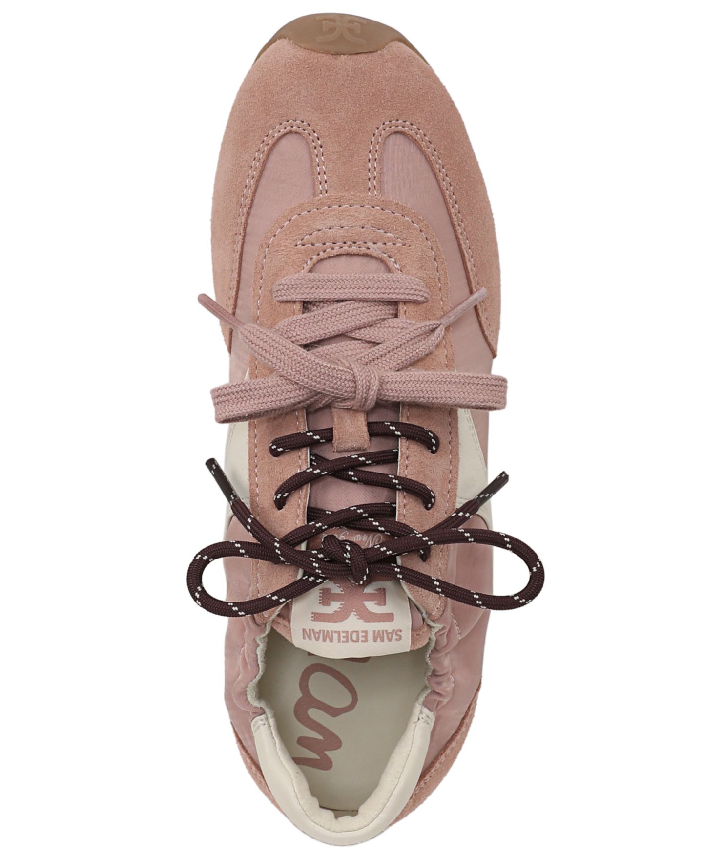 Женские кроссовки Sam Edelman Ivanna Lace-Up, цвет: Пудровый замшевый — фото 4