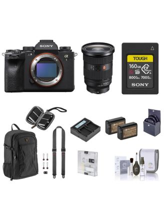 Alpha 1 Mirrorless Camera with FE 24-70mm f/2.8 Lens, Bundle w/160GB CFexpress Card and Wallet, Backpack, 2x Battery, 72mm Filter Kit, Dual