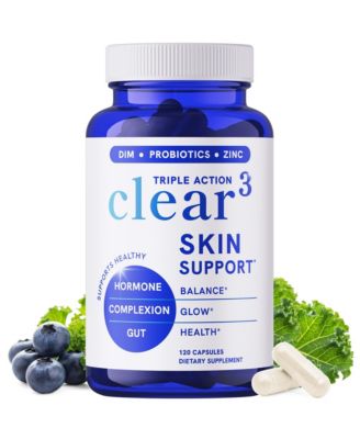 Smnutrition Clear 3 Skin Support Supplement With Dim Zinc Probiotics