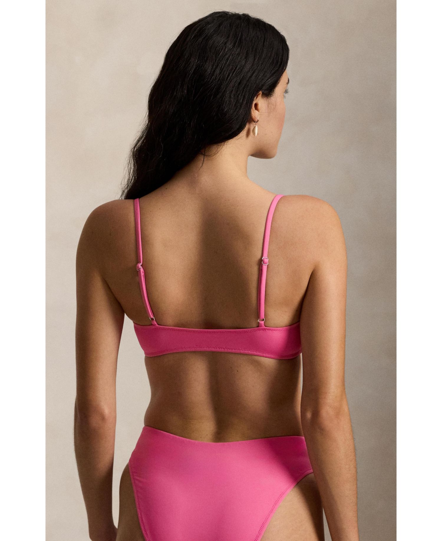 Women's Embroidered Pony Bikini Swimsuit Top