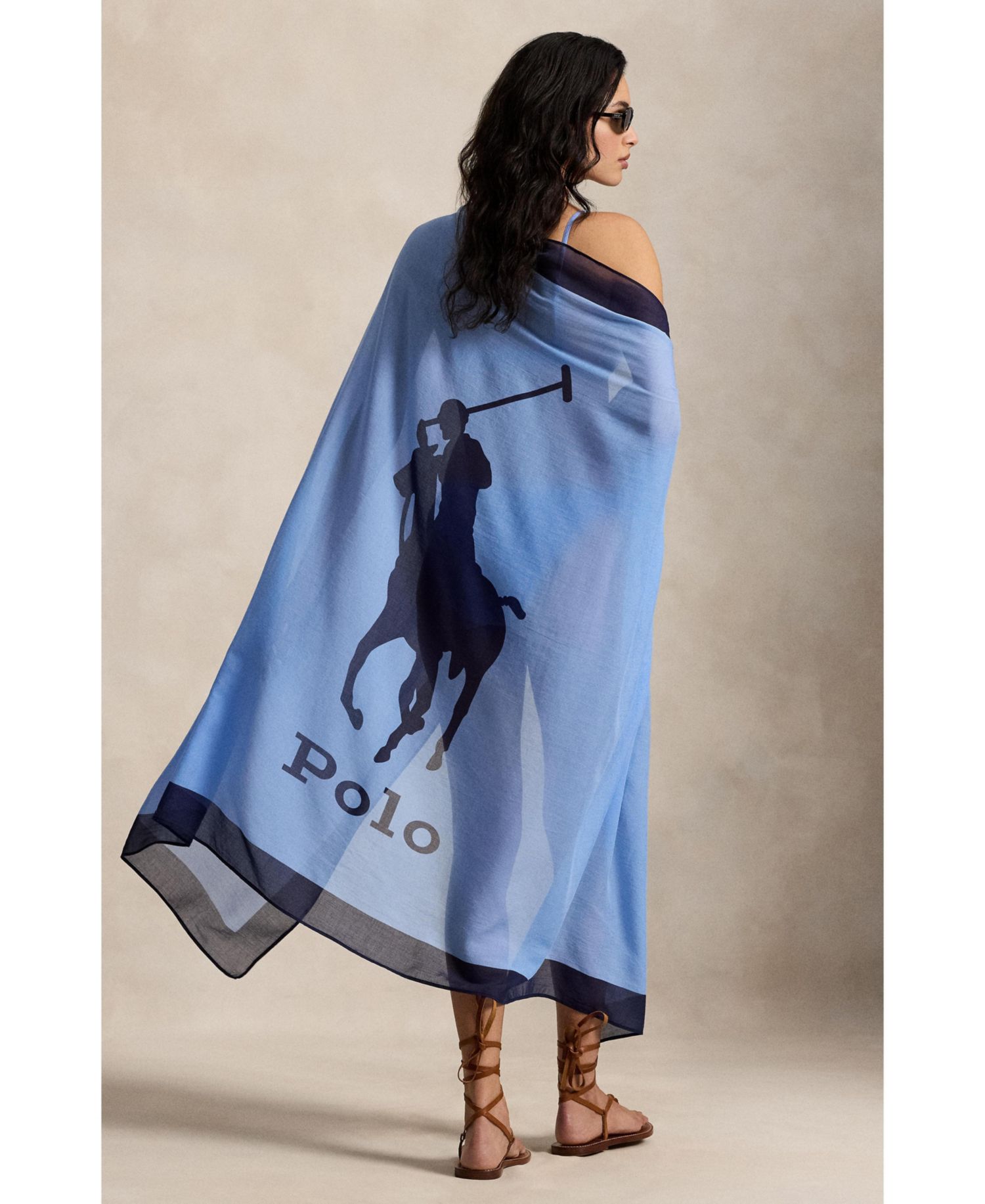 Women's Big Pony Long Scarf Swimsuit Cover Up