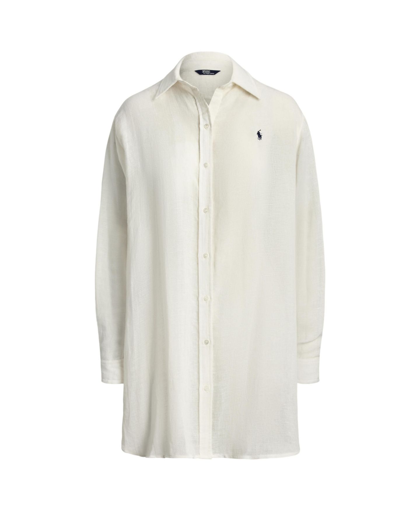 Женская рубашка Polo Ralph Lauren Boyfriend Shirt Swimsuit Cover Up, цвет: Кремовый — фото 5