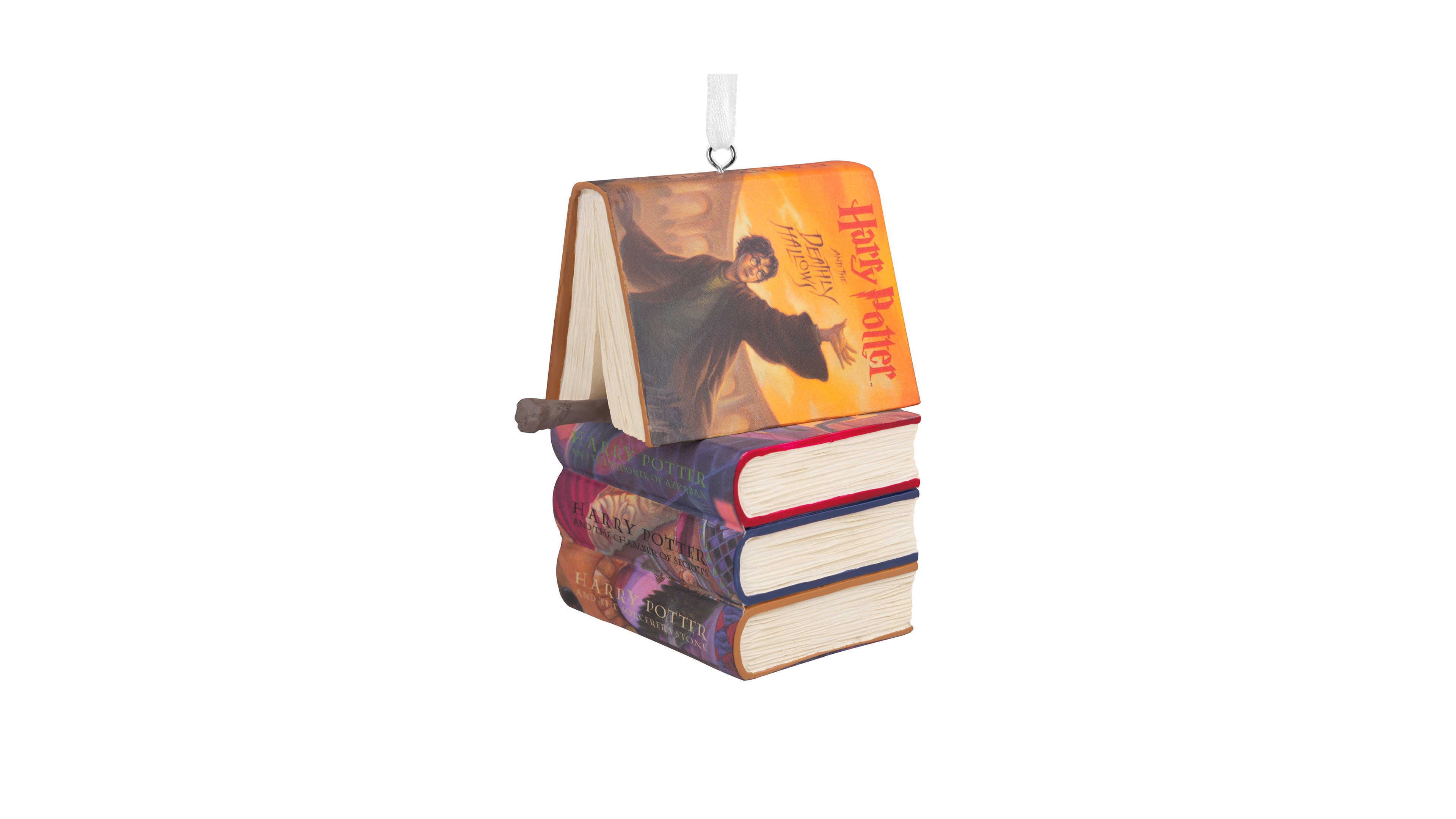 Hallmark Christmas Ornament Harry Potter Stacked Books and Wand