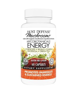 MycoBotanicals Energy Capsules - Respiratory Support Supplement - Herbal Green Tea Capsules- 60 Capsules (30 Servings)