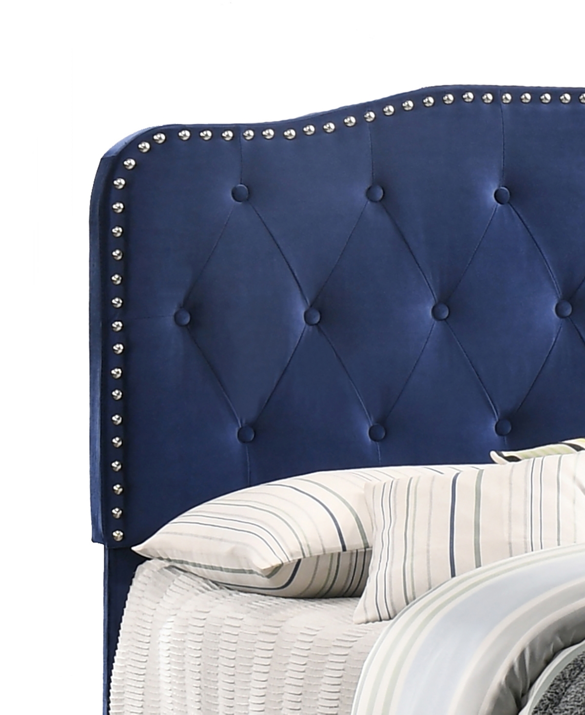 Best Qualityl Furniture 48.5" Velvet Queen Panel Bed with Upholstery