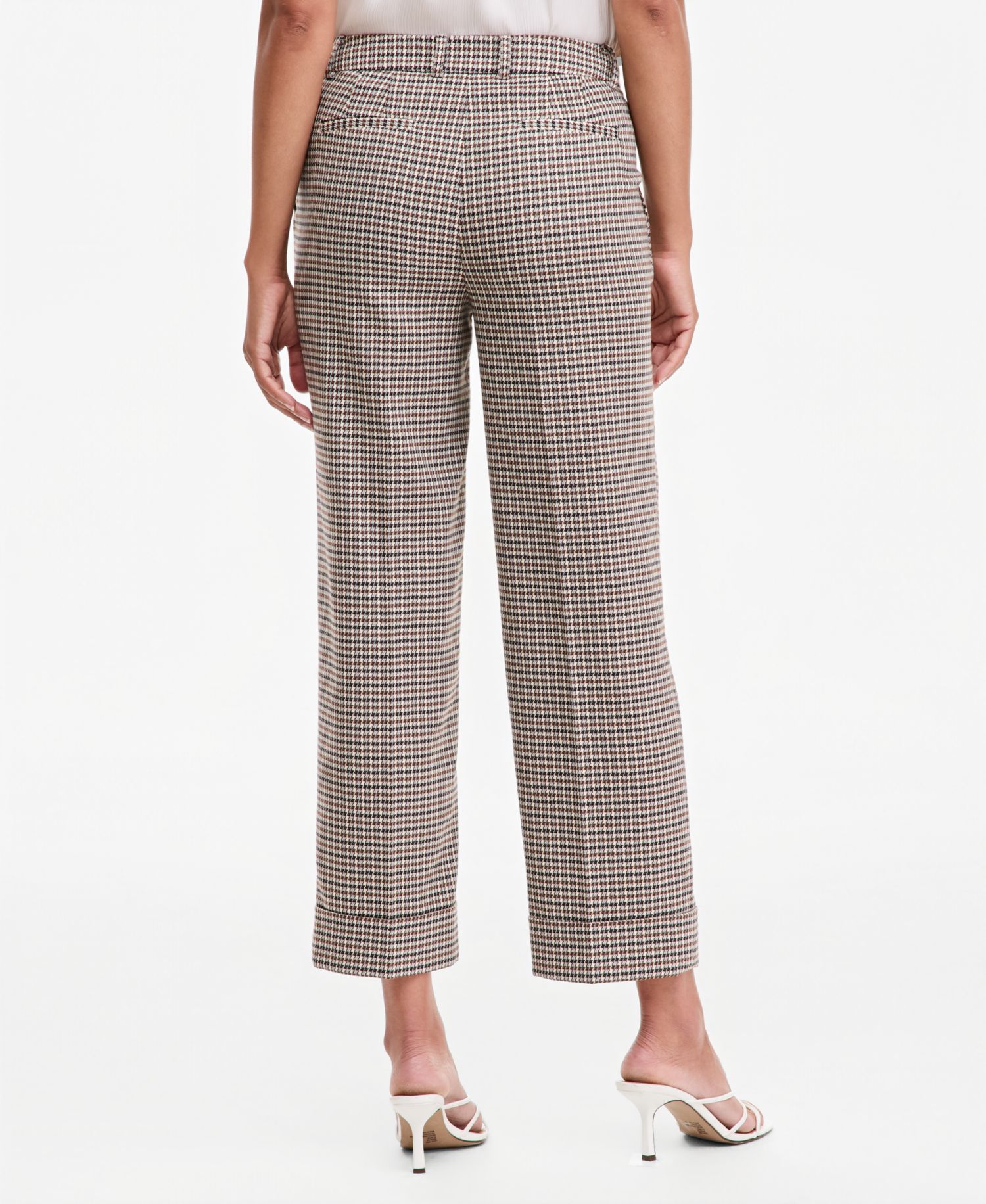 Women's Wide-Leg Houndstooth Pants