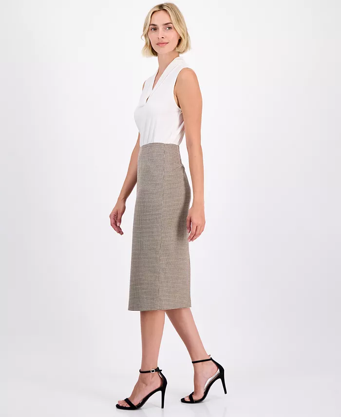 Women's Houndstooth Pencil Skirt - thumbnail 2