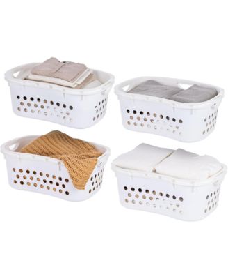 IRIS 4 Pack Comfort Carry Lightweight Laundry Basket with Ergonomic Curves