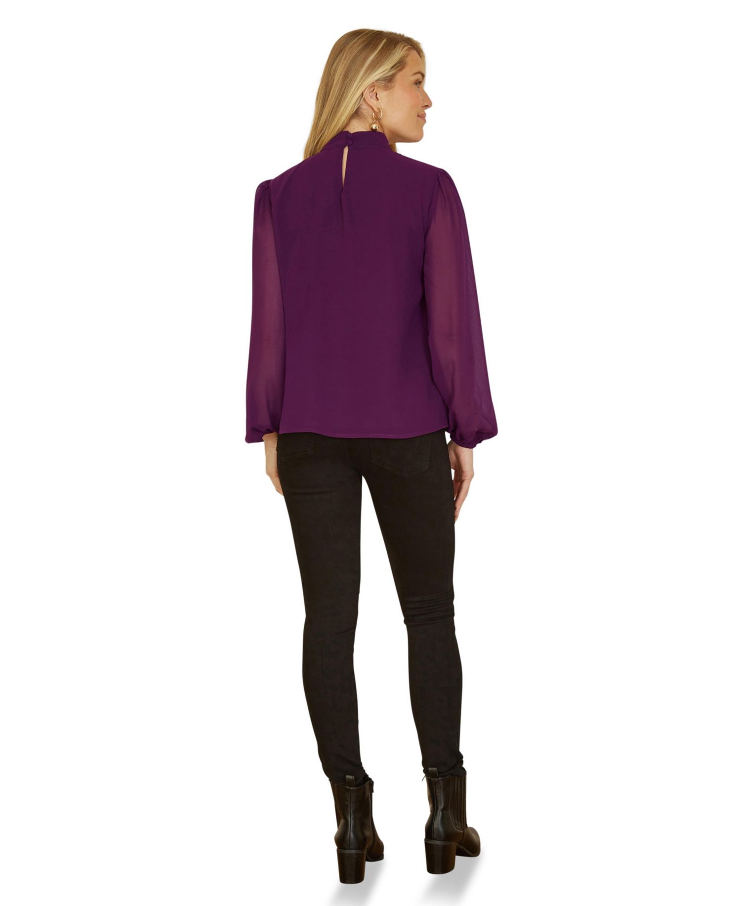 Women's Pleated Long Sleeve Top