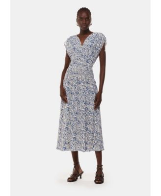 Women's Flaming Leopard Print Midi Dress