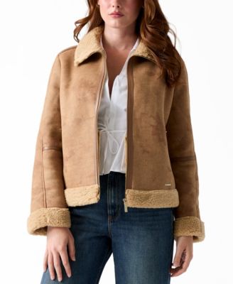 Women's Faux Shearling Zip Up Jacket