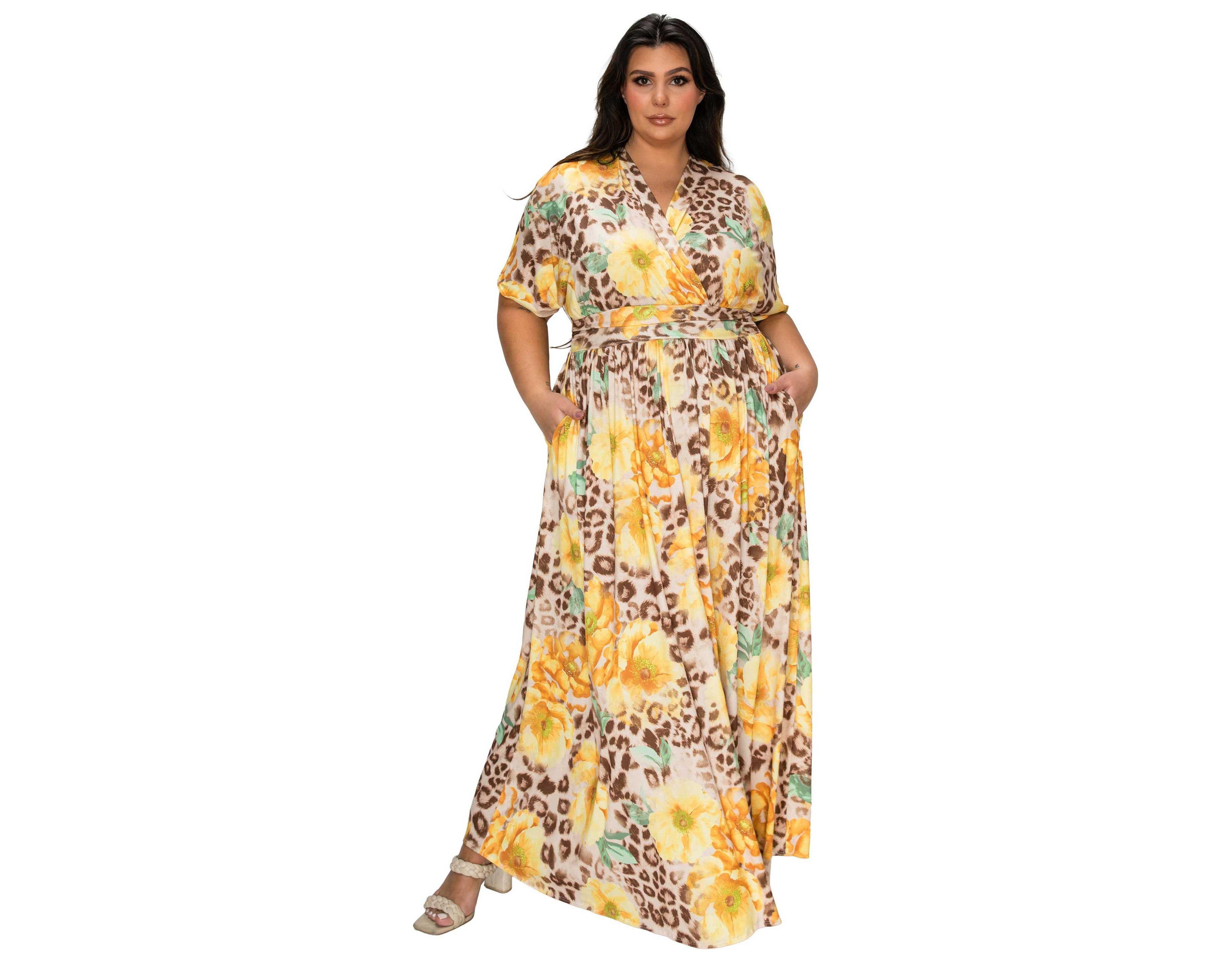L I V D Plus Panthera Empire Waist Dress