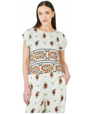 Women's Viscose Paisley Top
