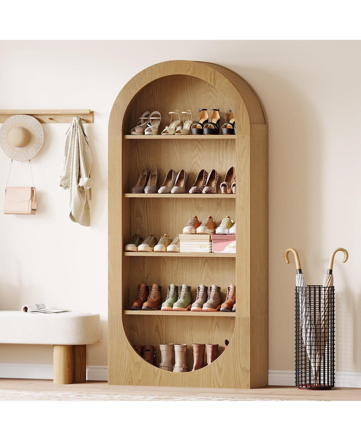 Slickblue Modern Shoe Rack Organizer for Entryway Closet and Bedroom