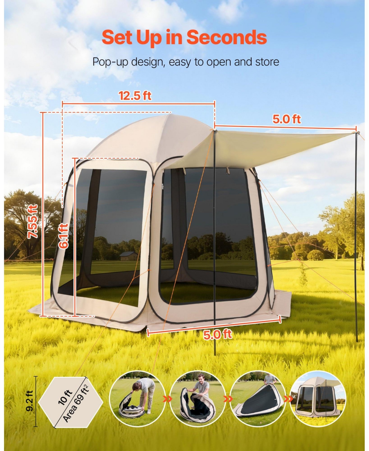 Cozito Screen House Tent