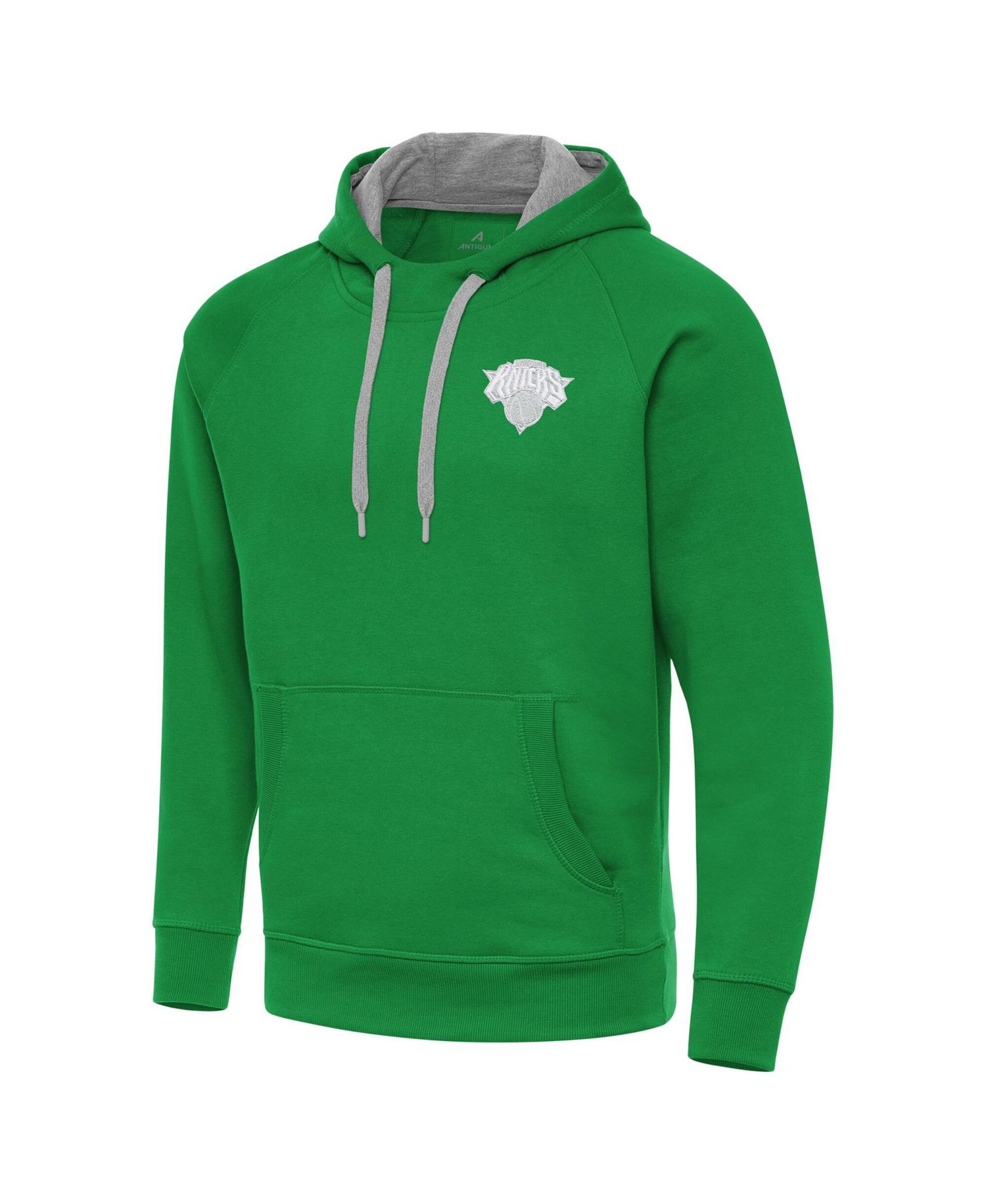 Men's Kelly Green New York Knicks St. Patrick's Day Victory Raglan Pullover Hoodie