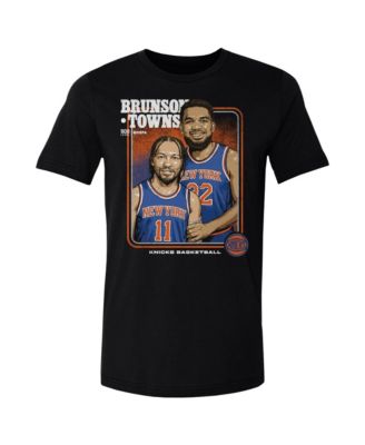 Men's Jalen Brunson, Karl-Anthony Towns Black New York Knicks Stepbrothers T-Shirt