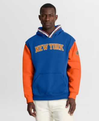 Men's Blue/Orange New York Knicks Half Court Shot Clock Fastbreak Hoodie