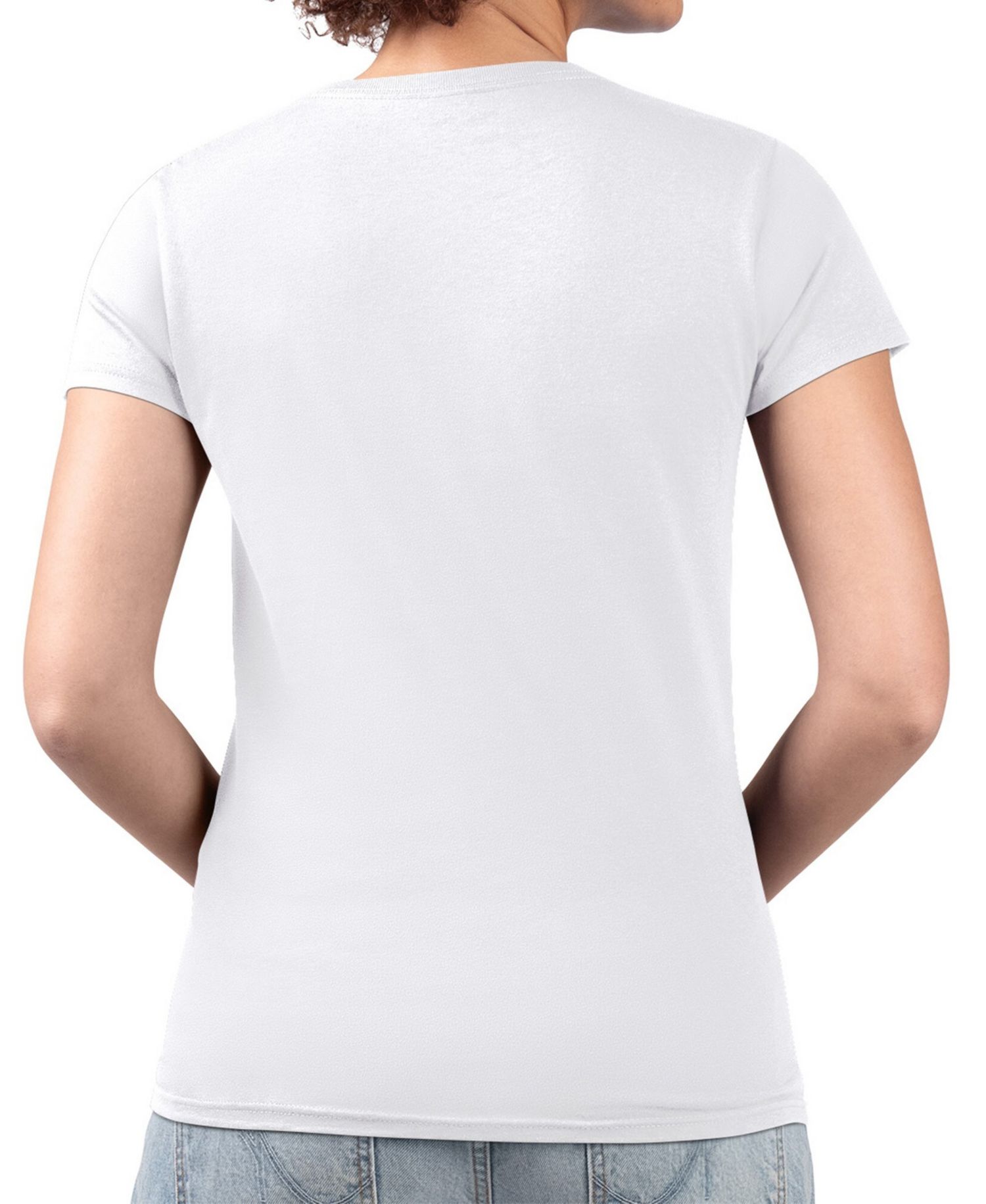 Women's White New York Knicks Super-Slim-Fit Metallic Drop Lightweight V-Neck T-Shirt