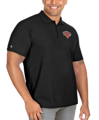 Men's Black New York Knicks Big & Tall Legacy Pique Polo Shirt