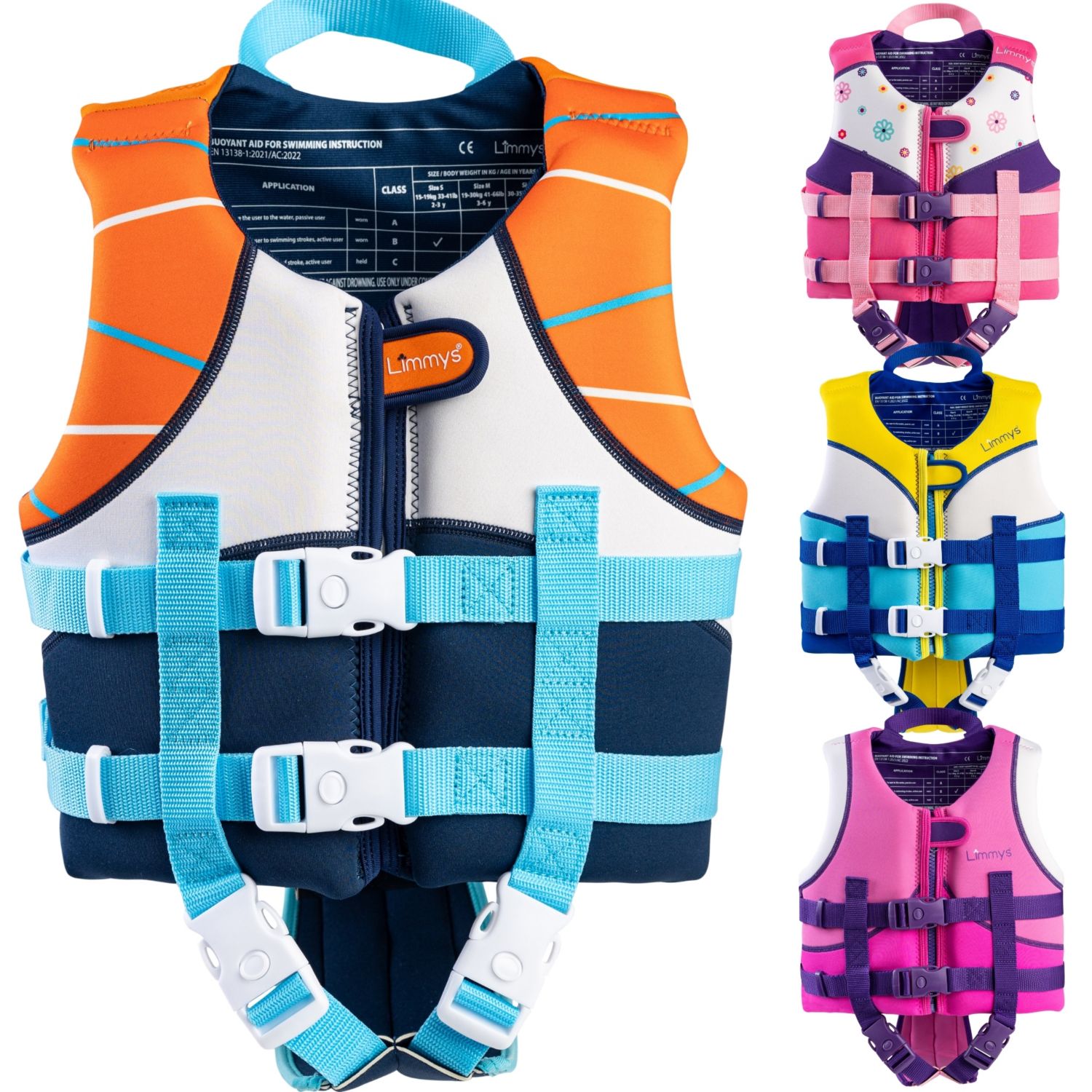 Swim Vest for Toddlers and Kids - CE-Certified Foam Panel Swimming Aid, Award-Winning Design, YKK Zip, Soft Neoprene Comfort
