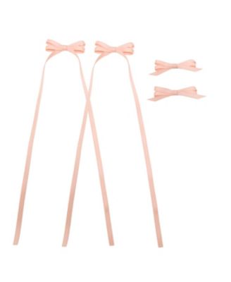 Girls Ribbon Bow Clip Set (4pc)