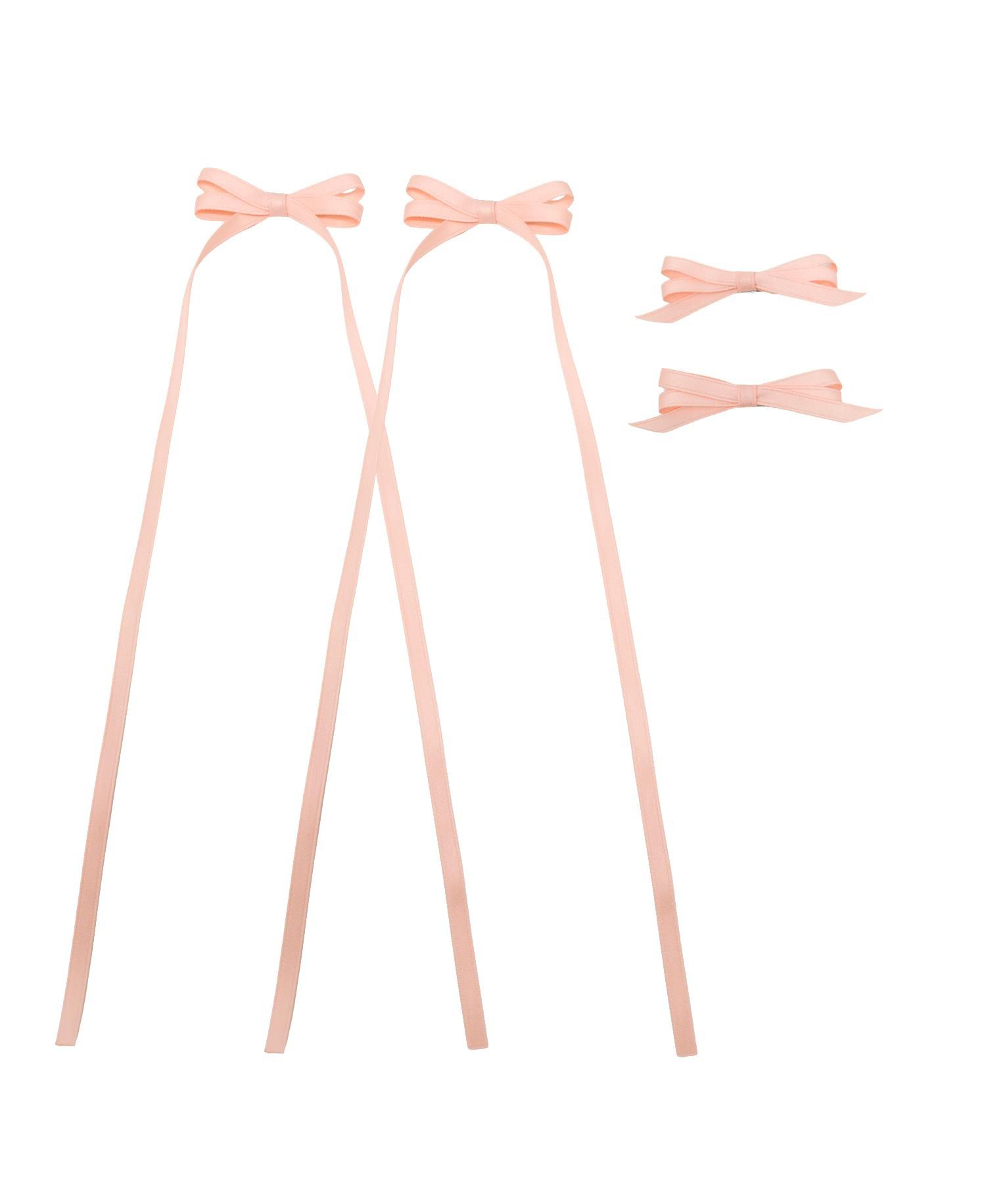 Girls Ribbon Bow Clip Set (4pc)
