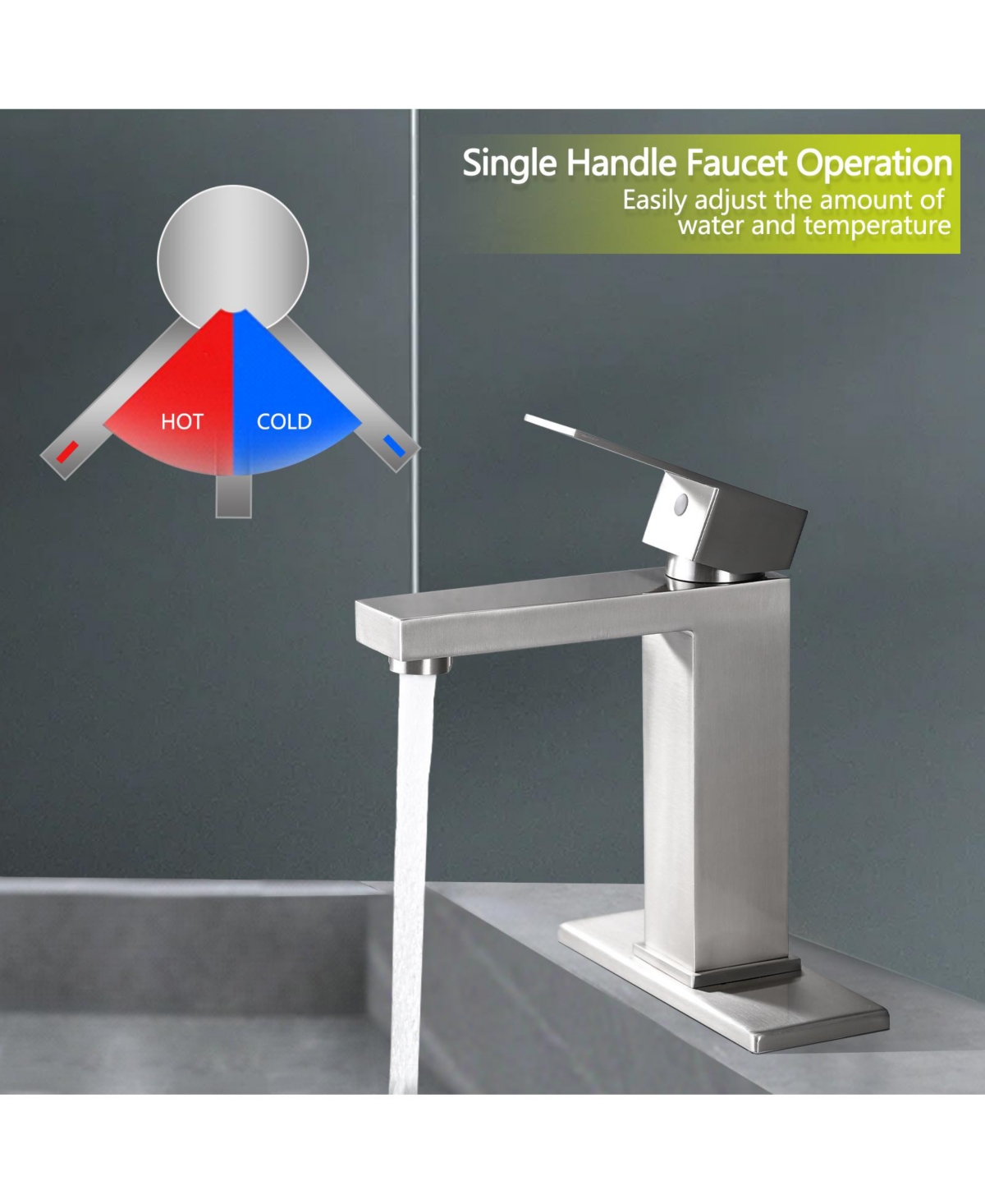 Phying Bathroom Faucet Single Hole