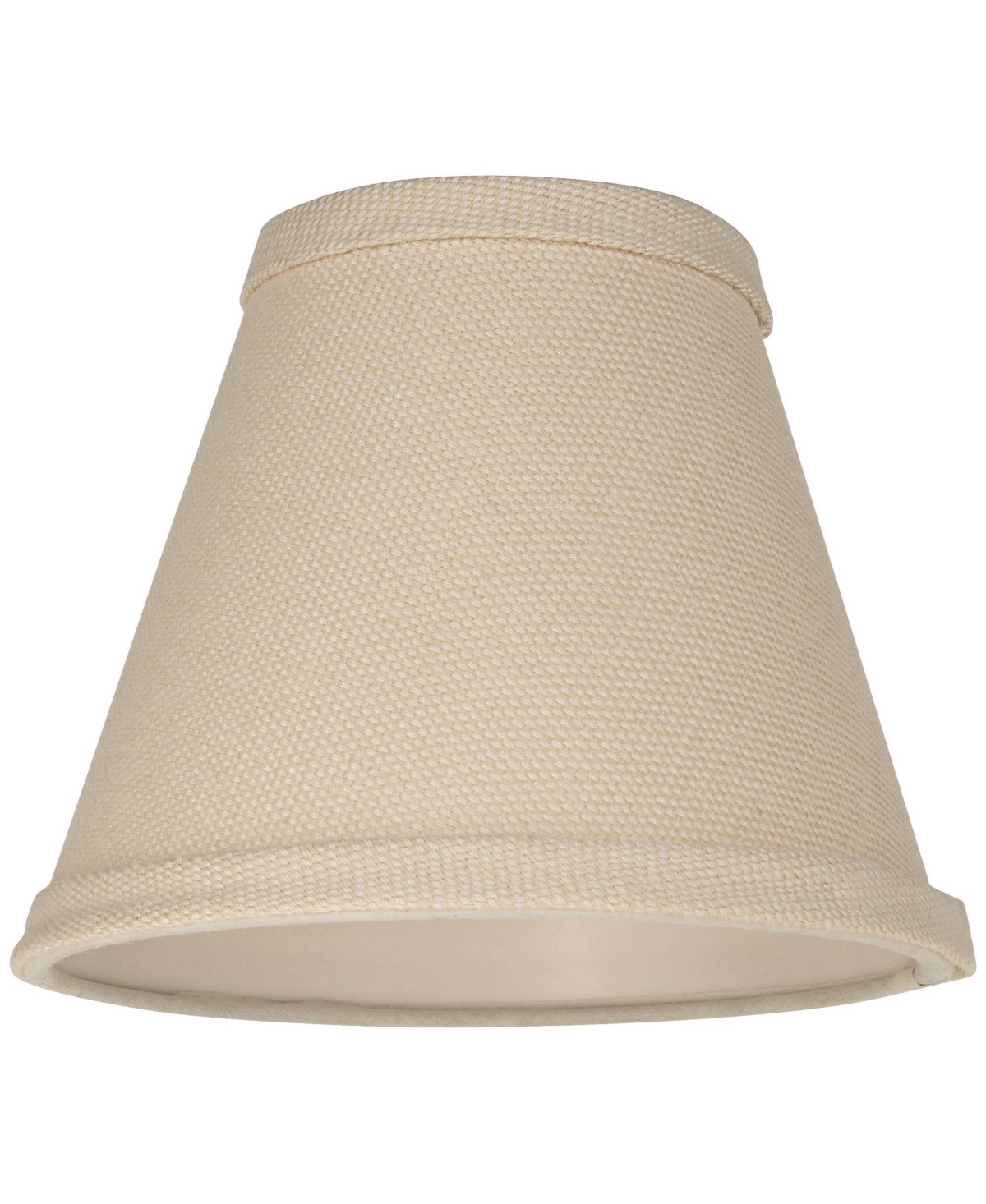 Springcrest Set of Empire Chandelier Lamp Shades Beige Linen Small 3" Top x " Bottom x 5" High Candelabra Clip-On Fitting