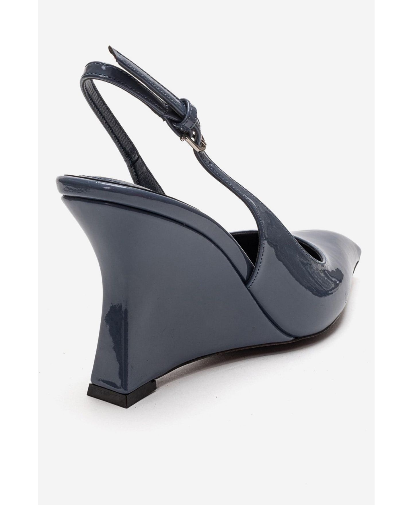 Женские туфли Prologue Shoes Felon Slingback Wedge Pump, цвет: Синий лаковый — фото 6