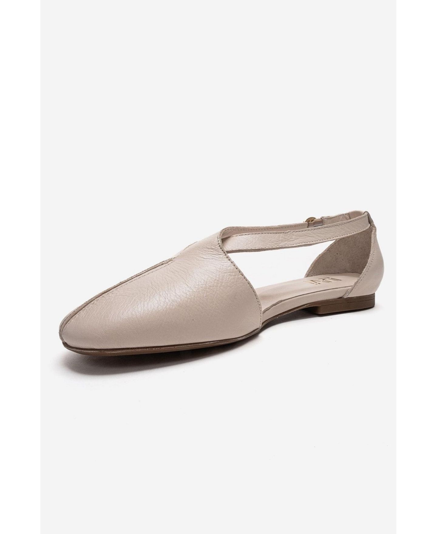 Женские балетки Forever & Always Shoes Fable Leather Side Cut Ballet Flat, цвет: Бежевый — фото 4