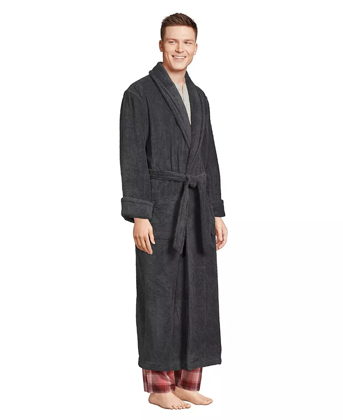 Men's Full Length Turkish Terry Robe - thumbnail 5