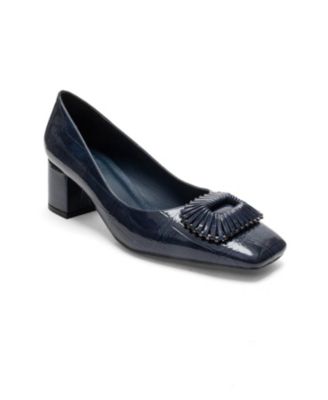 Velora Buckle Square Toe Block Heel Pump