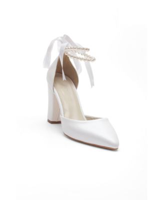 Women's Gilda Leather  Pumps with Pearls