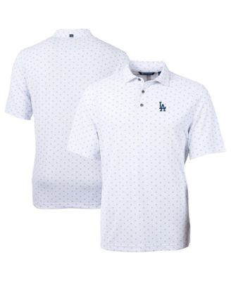 Men's White Los Angeles Dodgers Virtue Eco Pique Tile Polo Shirt