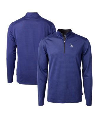Men's Royal/Black Los Angeles Dodgers Virtue Eco Pique Micro Stripe Big & Tall Quarter-Zip Pullover Sweatshirt