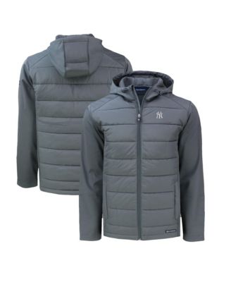 Men's Gray New York Yankees Evoke Hybrid Eco Softshell Full-Zip Hoodie