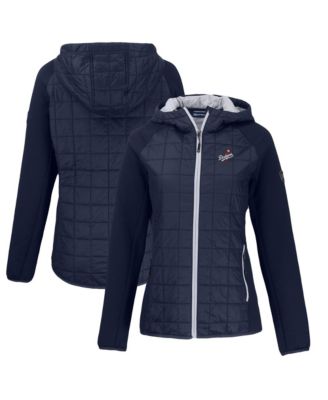 Women's Navy Los Angeles Dodgers Cooperstown Collection Rainier PrimaLoft Eco Full-Zip Hybrid Jacket