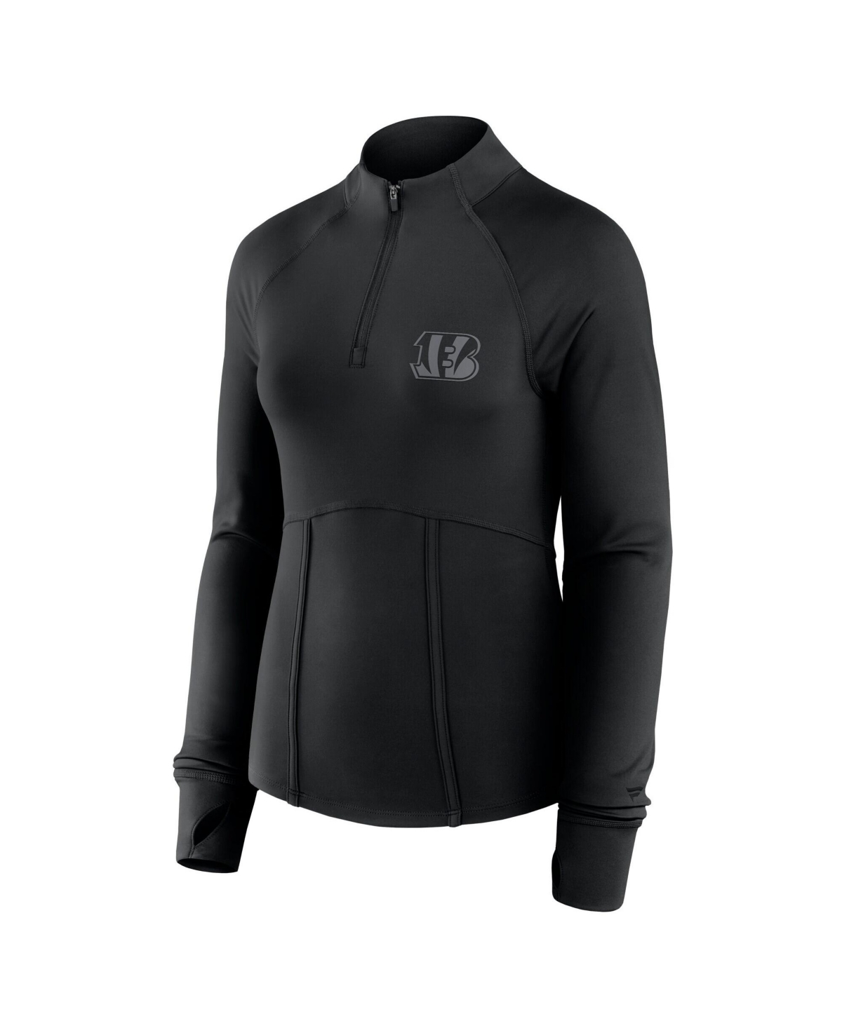 Fanatics Women's Black Cincinnati Bengals Elements Raglan Quarter-Zip Jacket