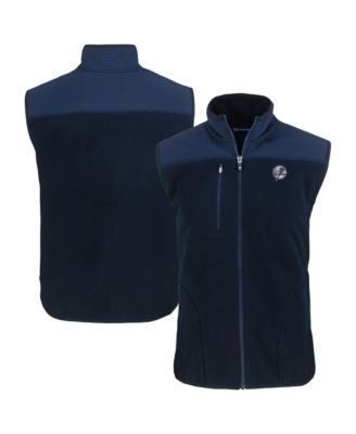 Men's Navy New York Yankees Cascade Eco Fleece Full-Zip Vest