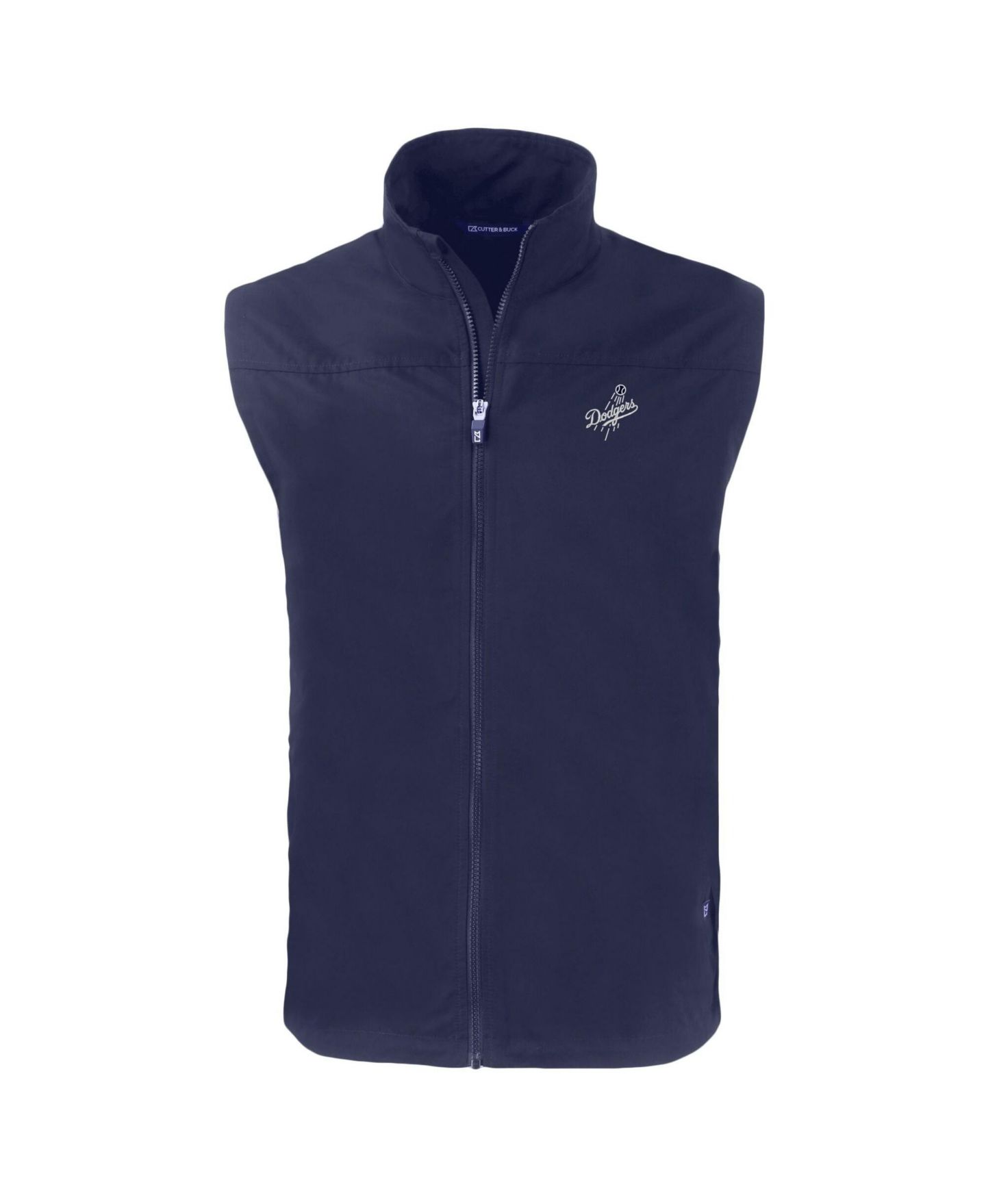 Мужской жилет Cutter & Buck Navy Los Angeles Dodgers Big & Tall Charter Eco Full-Zip Vest — фото 2