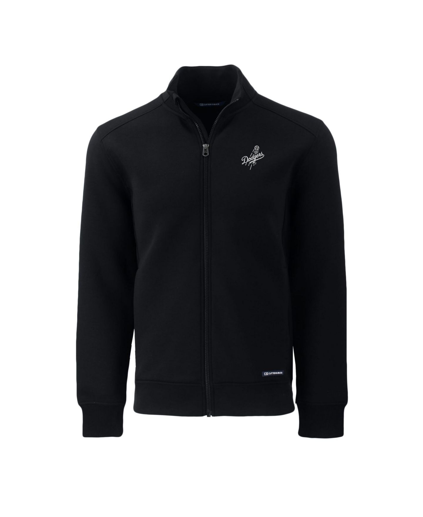 Мужская куртка Cutter & Buck Black Los Angeles Dodgers Roam Eco Tri-Blend Full-Zip — фото 2