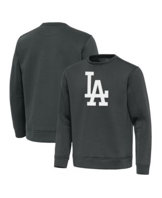 Men's Pewter Los Angeles Dodgers Relevant Lightweight Pullover Sweatshirt