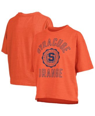 Women's Orange Syracuse Orange Motley Crew Bishop Waist Length Oversized Slub T-Shirt