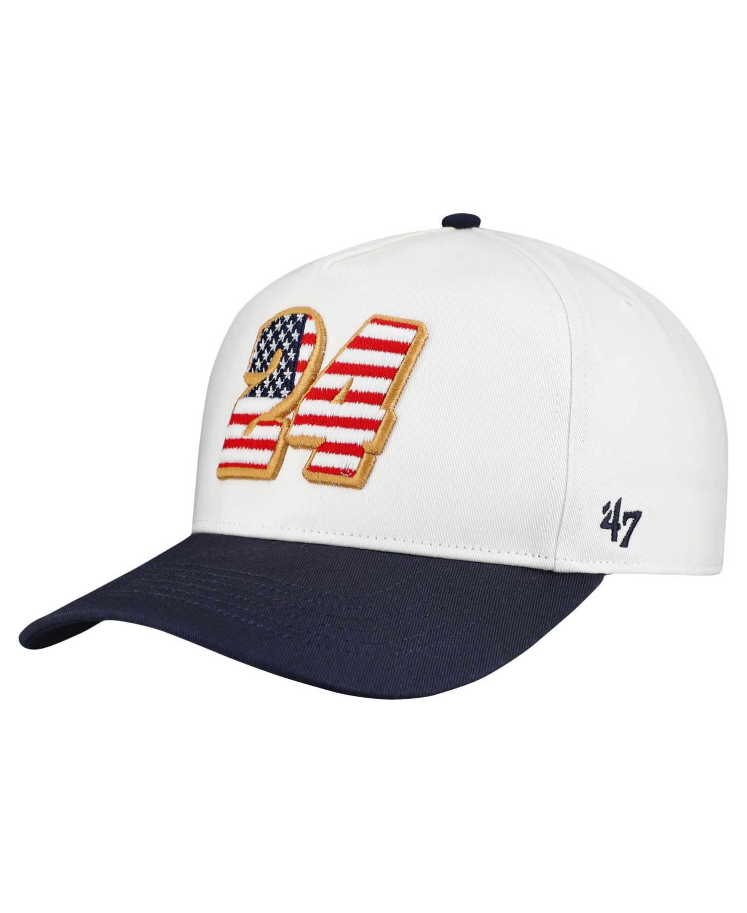 Men's White William Byron Flag Fill Two-Tone Team Adjustable Hitch Hat