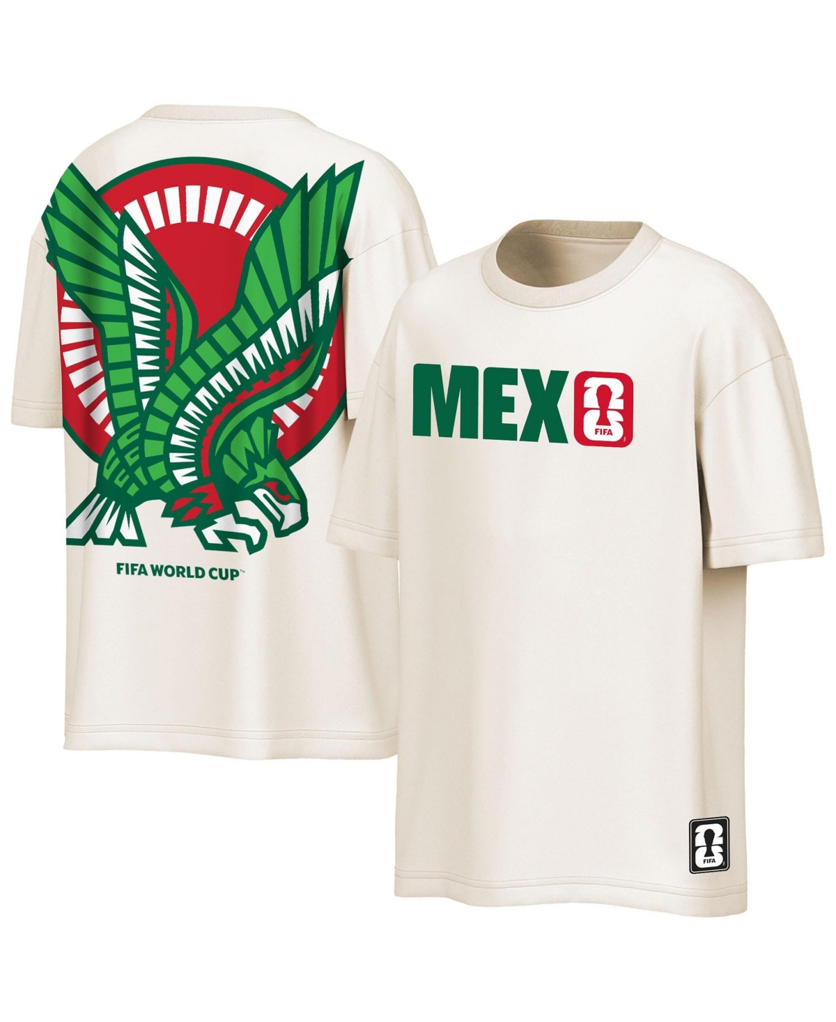 Outerstuff Men's Cream Mexico National Team Fifa World Cup 2026 Livery Oversized 2-hit T-shirt In Neutral