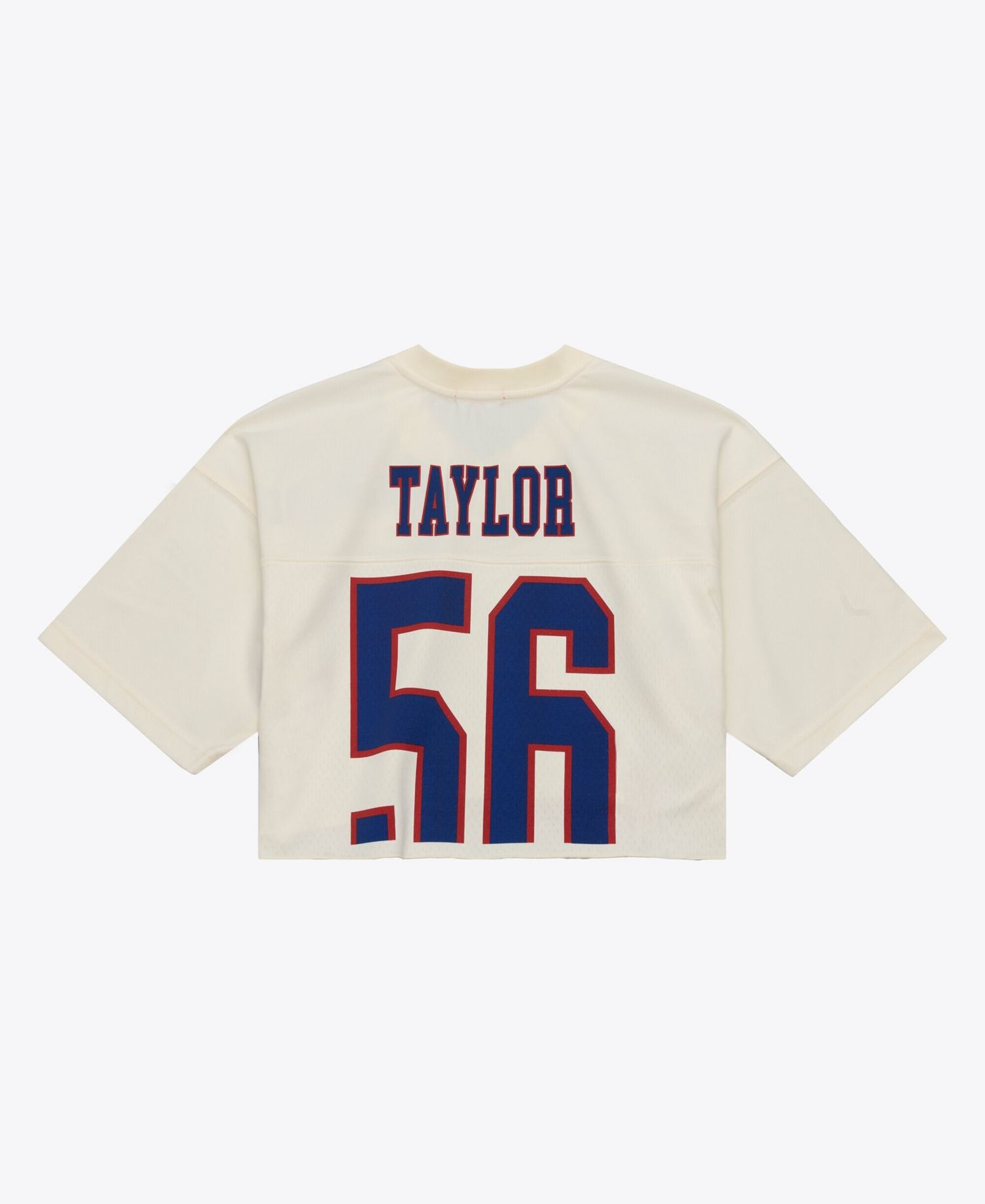 Women's Lawrence Taylor Cream New York Giants Retired Player Cropped Fashion Jersey
