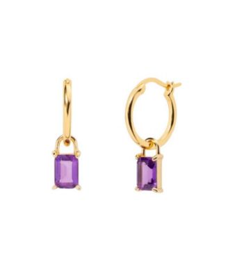 Women's Iris Birthstone Hoops Earing