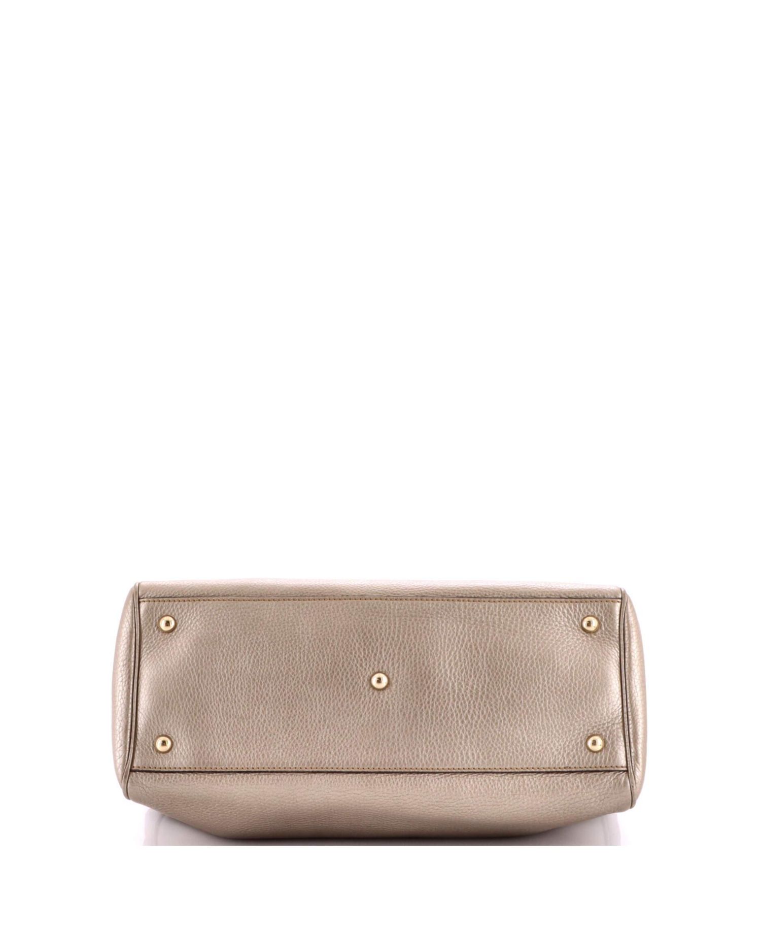 Medium Bamboo Shopper Tote Leather