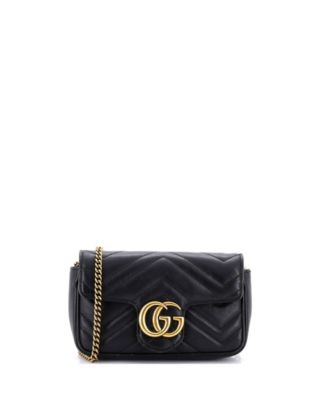 Super Mini GG Marmont Flap Bag Matelasse Leather